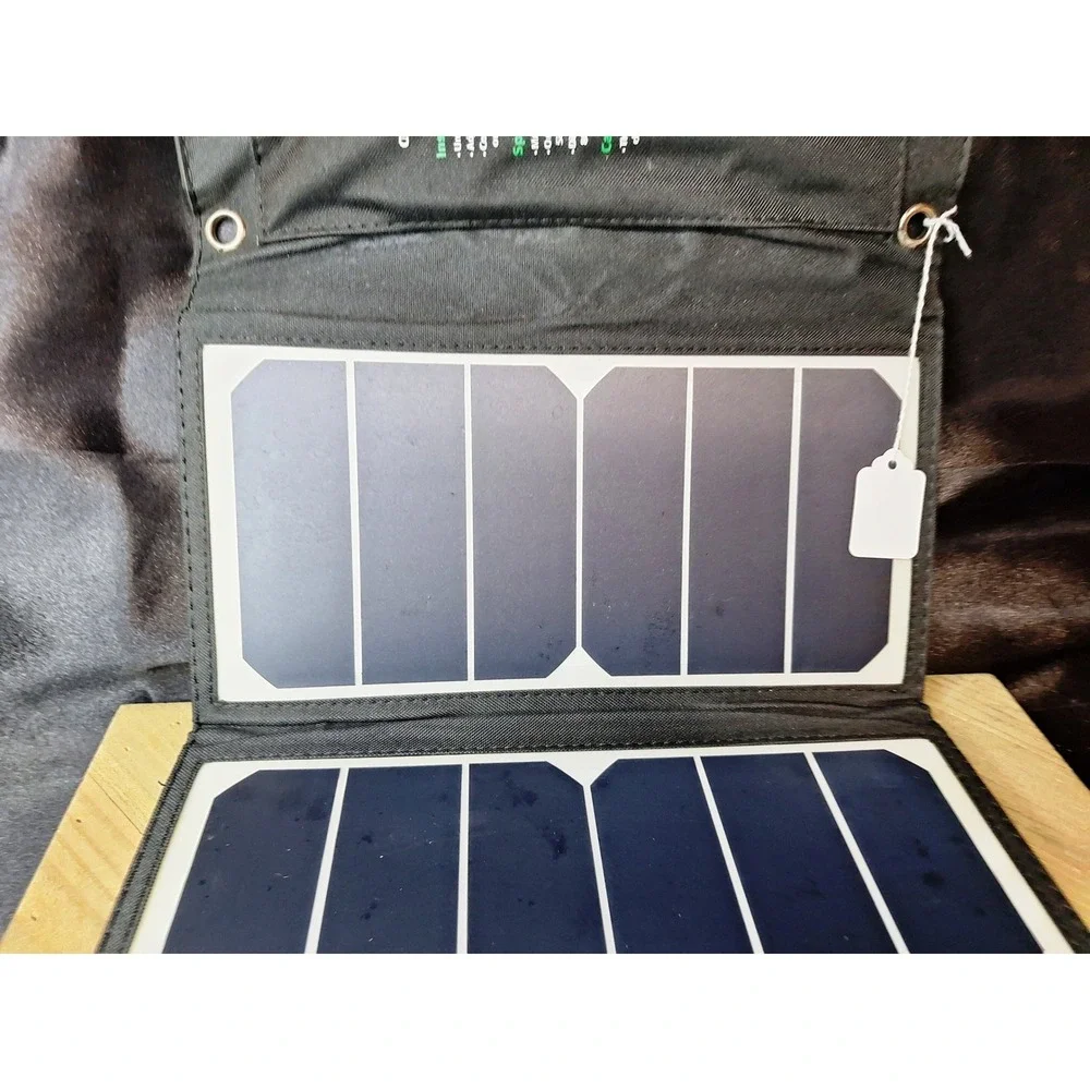 RAVPower 24W 3-Port Solar Outdoors Charger Foldable USB Panel RP-PC005 Black